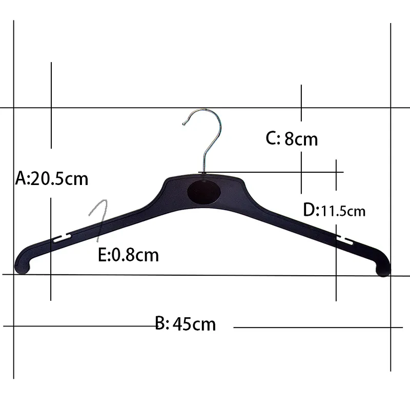 3420-45cm plastic aluminum hangers with metal hook