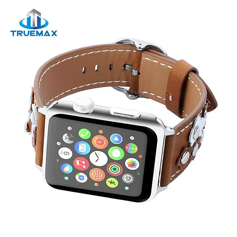 How to Ship for Apple Watch Classic Hand Craft Type With Rivet Real Leather Watch Band