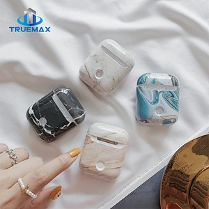 Wholesale Price Protective Cover for AirPods 1 UV Decal Marble Pattern Plastic Case