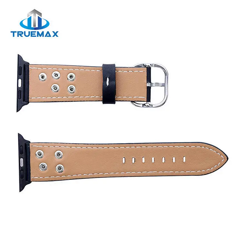 How to Ship for Apple Watch Classic Hand Craft Type With Rivet Real Leather Watch Band