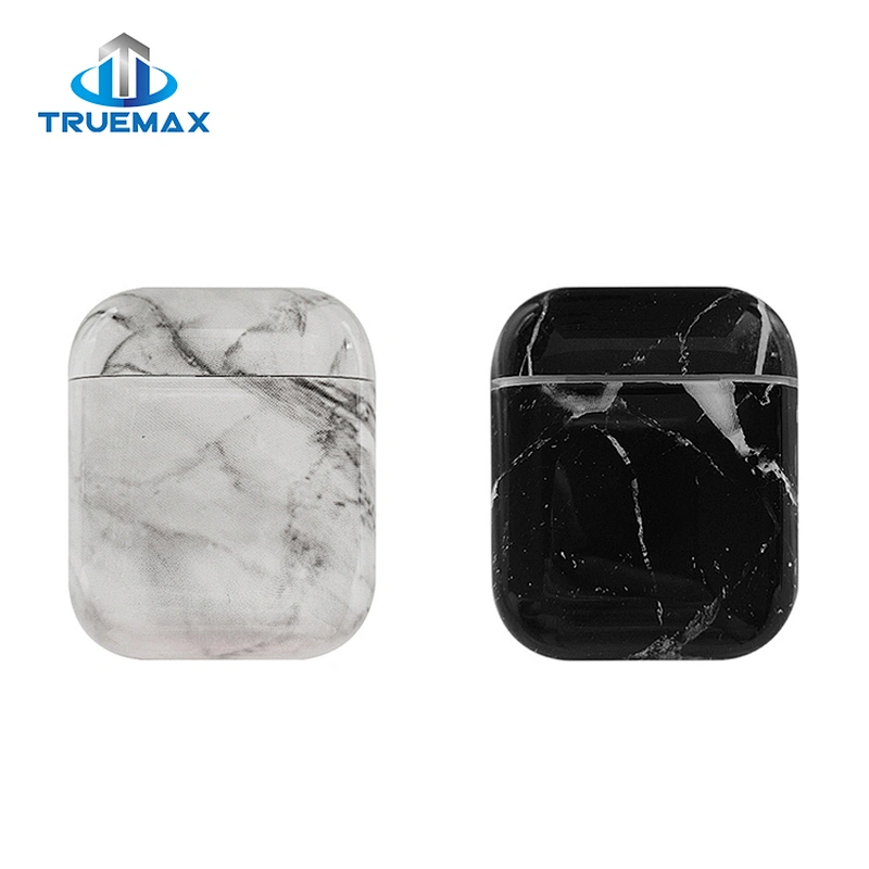 Wholesale Price Protective Cover for AirPods 1 UV Decal Marble Pattern Plastic Case