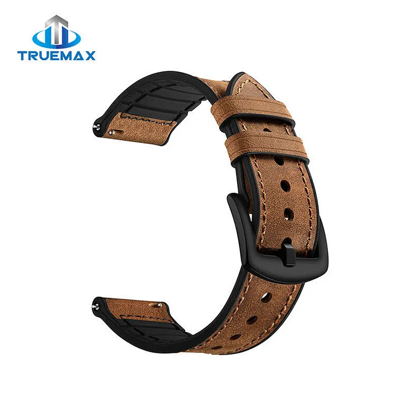 How to Shipping for Samsung Galaxy Watch Active Crazy Horse Silicone With Real Leather Watch Band