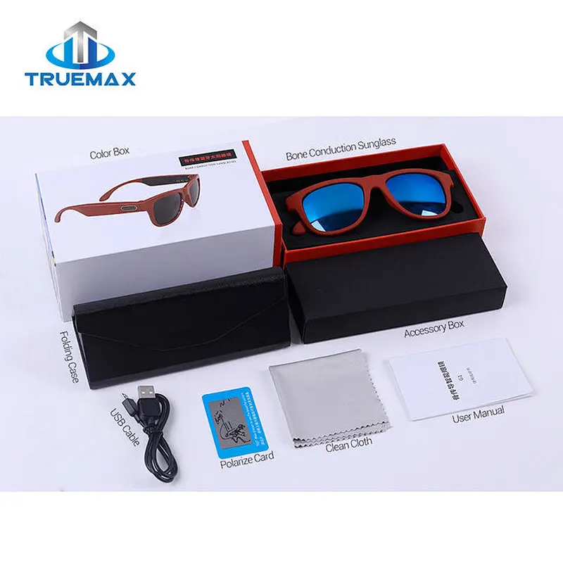 Fashionable Hands Free Phone Call Colorful Optional Bone Conduction Smart Wireless Bluetooth Sunglasses