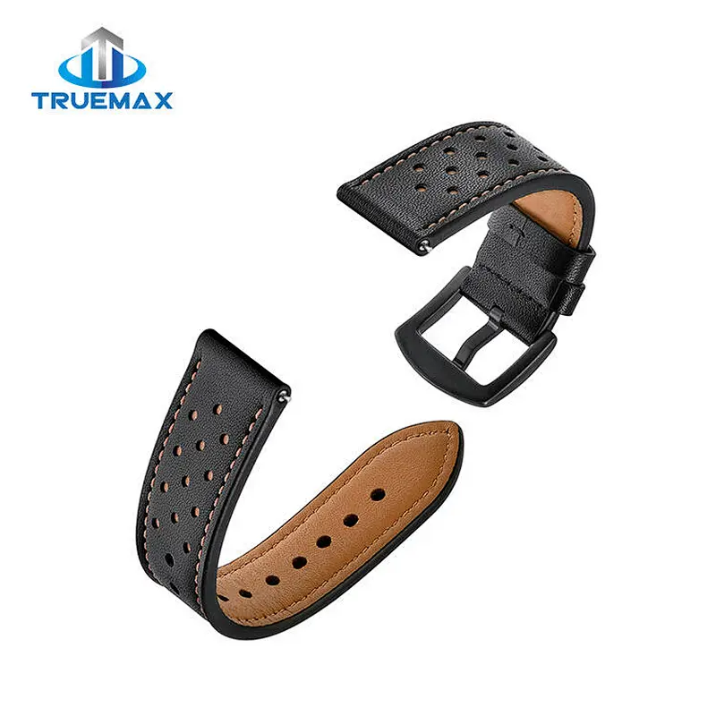 How Much for Samsung Galaxy Watch Active Porous Type Real Leather Watch Band