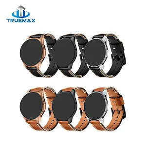 Fast Shipping for Samsung Galaxy Watch 46mm Pork Chop Linetype Real Leather Watch Band