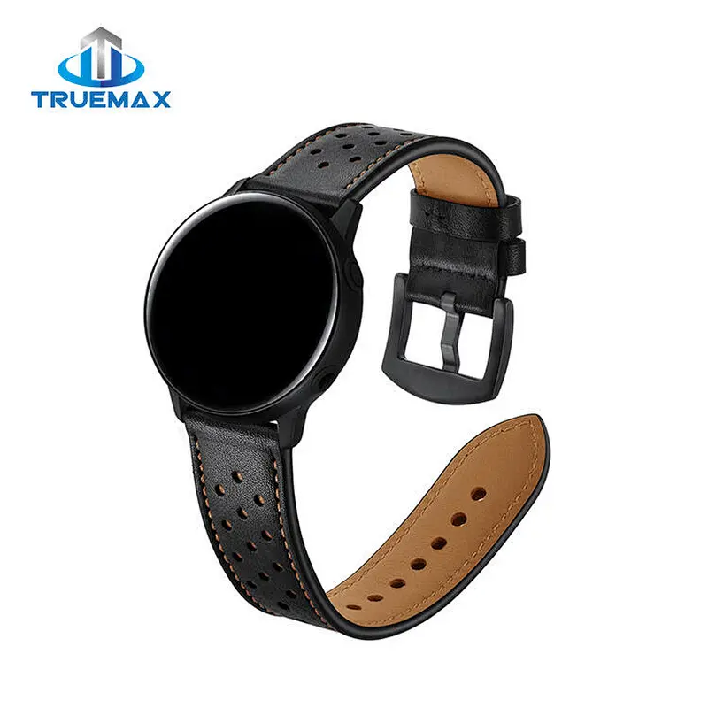 How Much for Samsung Galaxy Watch Active Porous Type Real Leather Watch Band