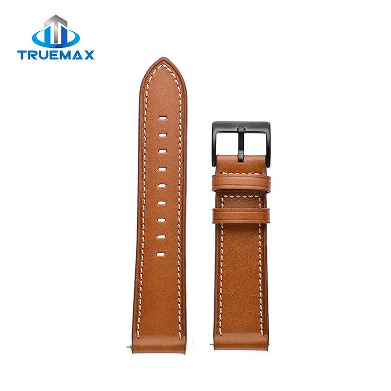 Fast Delivery for Samsung Galaxy Watch Active Sewing Thread Real Leather Watch Band