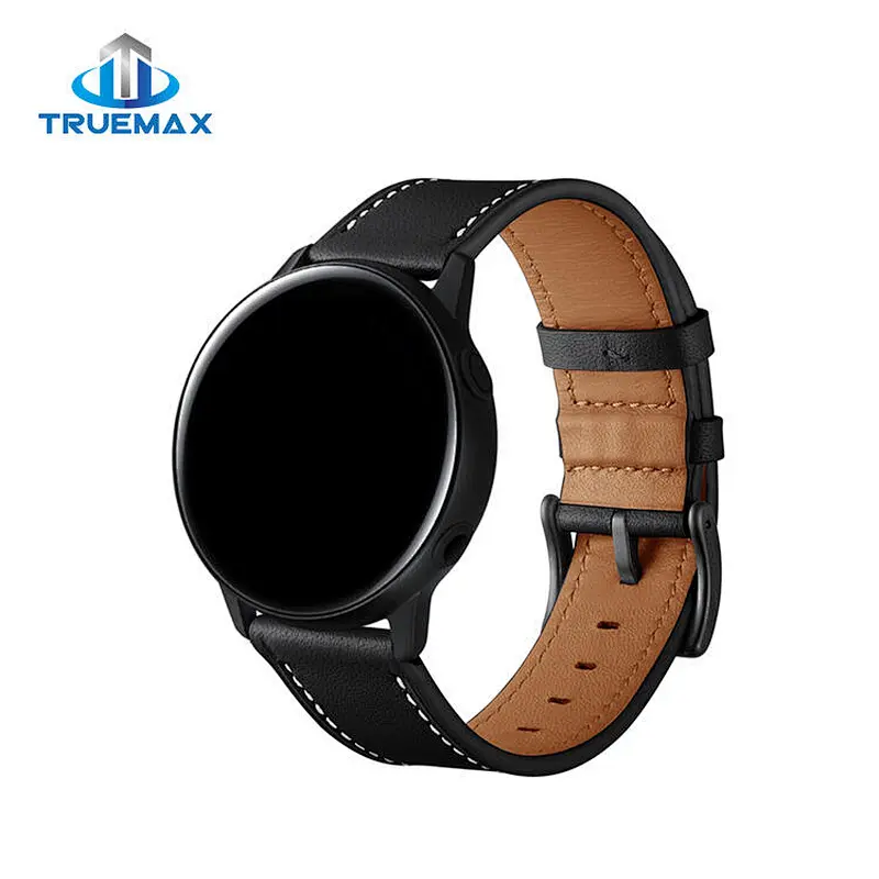 Fast Delivery for Samsung Galaxy Watch Active Sewing Thread Real Leather Watch Band