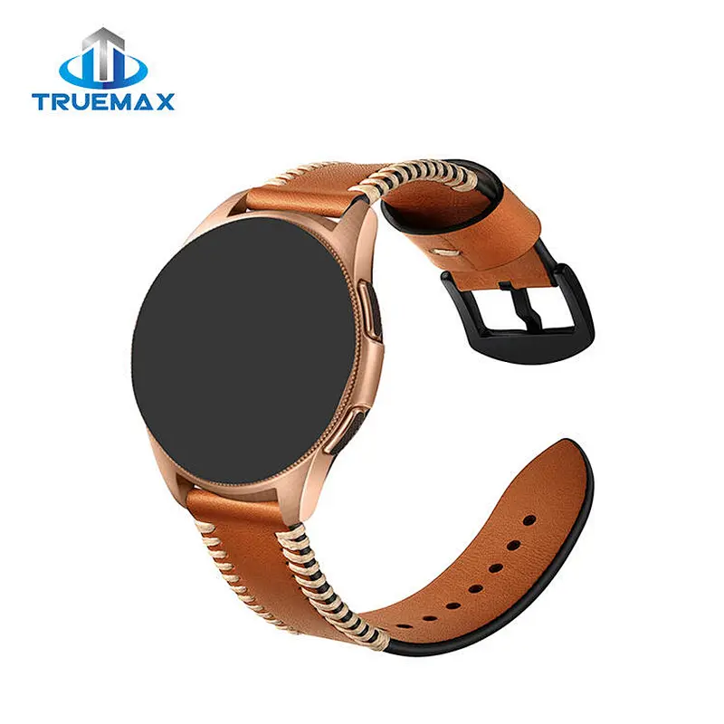 Fast Shipping for Samsung Galaxy Watch 46mm Pork Chop Linetype Real Leather Watch Band