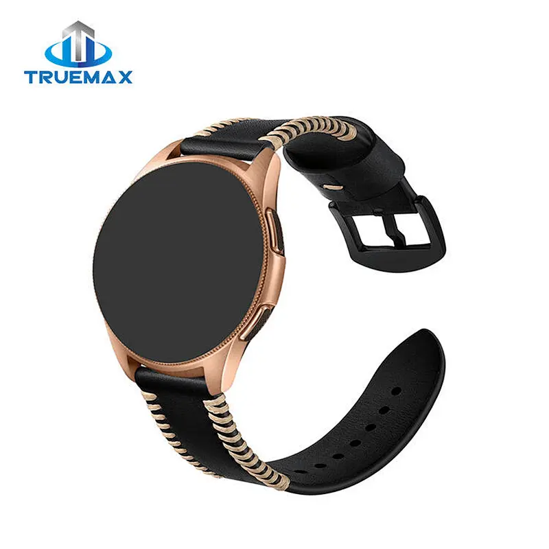 Fast Shipping for Samsung Galaxy Watch 46mm Pork Chop Linetype Real Leather Watch Band