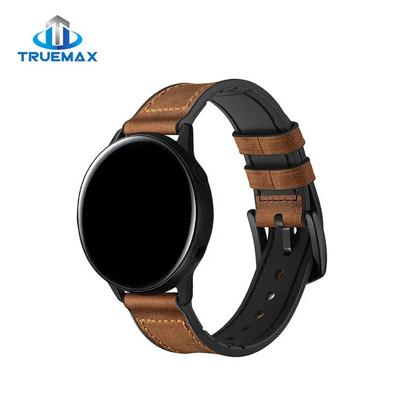How to Shipping for Samsung Galaxy Watch Active Crazy Horse Silicone With Real Leather Watch Band