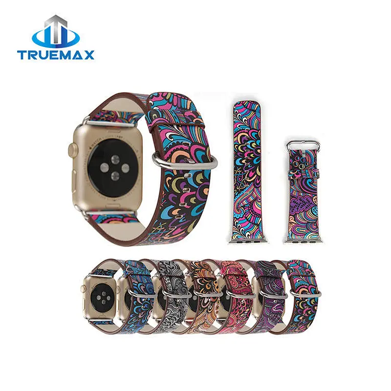 TMX for Apple Watch Chinese Ethnic Style Type Real Leather Watch Band