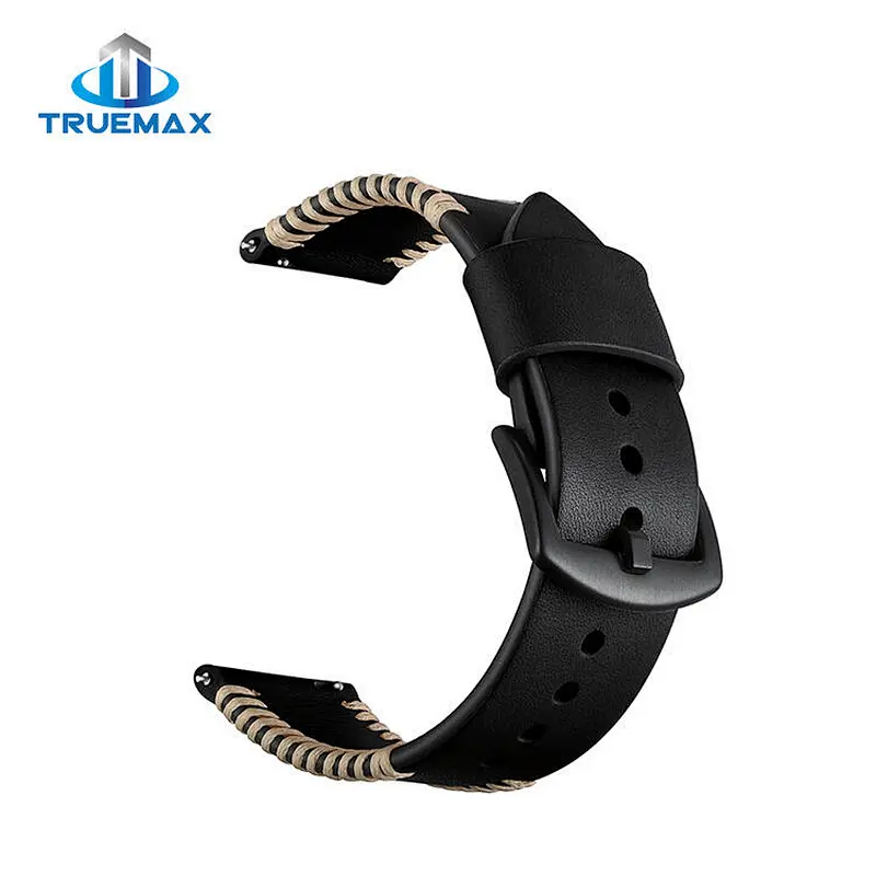 Fast Shipping for Samsung Galaxy Watch 46mm Pork Chop Linetype Real Leather Watch Band