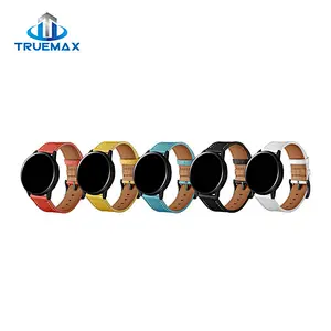 Fast Delivery for Samsung Galaxy Watch Active Sewing Thread Real Leather Watch Band