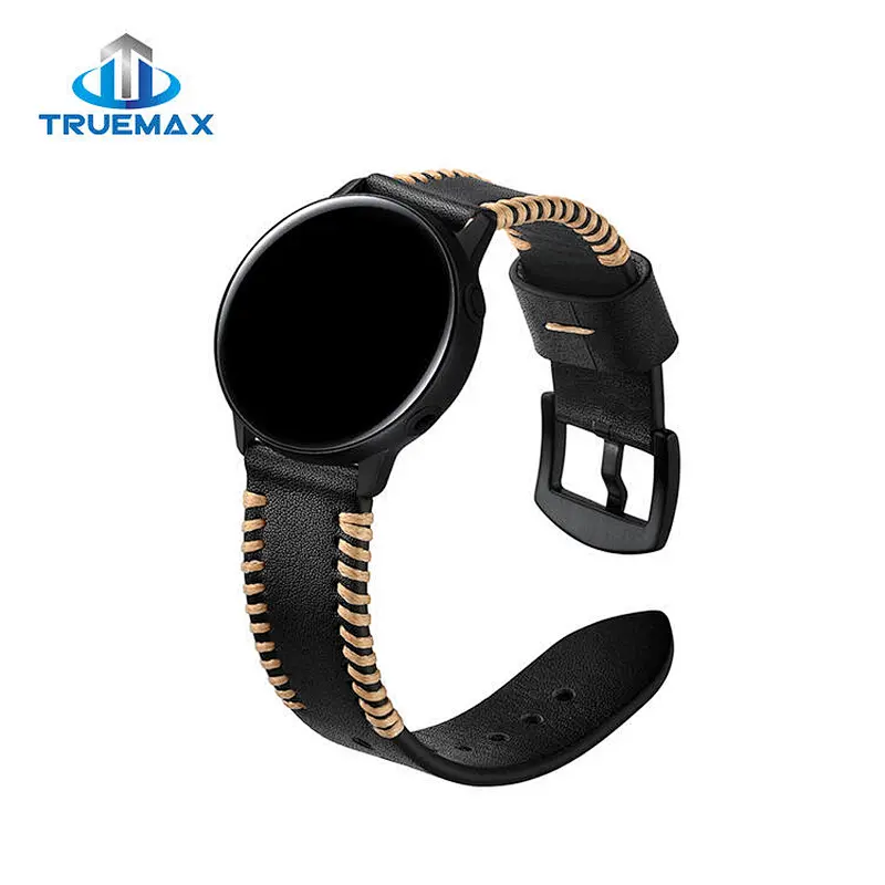 New Arrival for Samsung Galaxy Watch Active Pork Chop Linetype Real Leather Watch Band