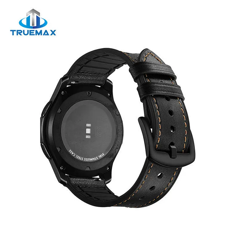 Fast Delivery for Samsung Gear S3 Silicone With Leather Cave Type Watch Band