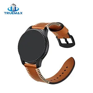 Factory Price for Samsung Gear S3 Ribs Line Leather Watch Band