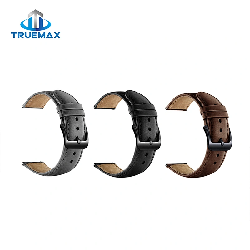 Factory Supplier for Samsung Gear Sport S4 First Layer Genuine Leather Strap Watch Band