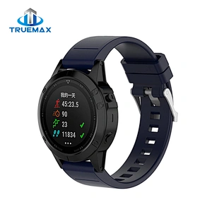 Factory Price for Garmin Fenix 5 Quick Release Glossy Silicone Strap Watch Band