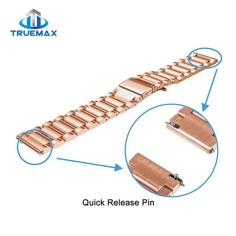 How to Ship Watch Band for Samsung Gear S3 Stainless Steel Three Beads Strap