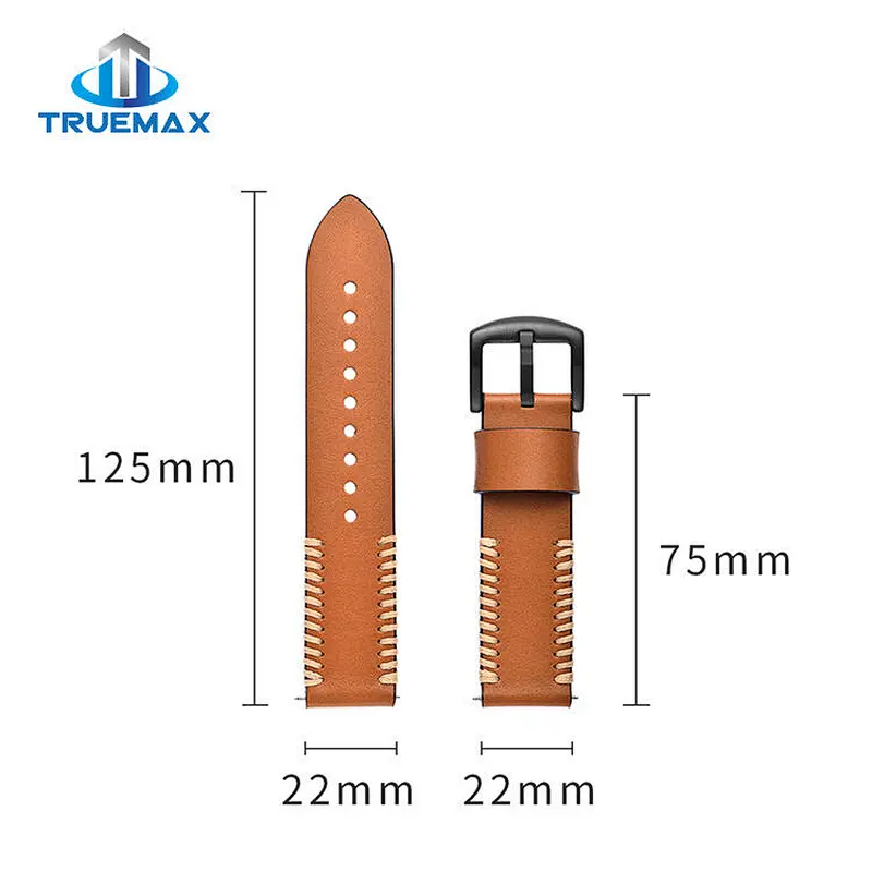 Factory Price for Samsung Gear S3 Ribs Line Leather Watch Band