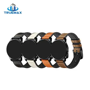 TM for Samsung Gear S3 Silicone With Genuine Leather Watch Band