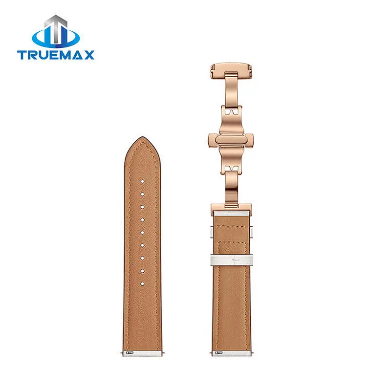 Hot Selling Leather Butterfly Gold Buckle Watch Band for Galaxy Gear S3