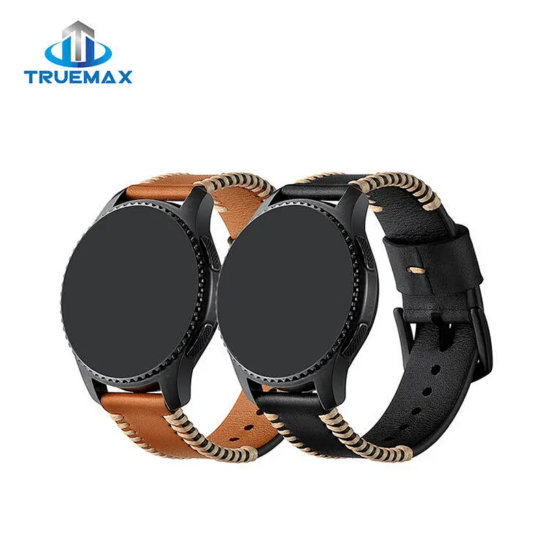 Factory Price for Samsung Gear S3 Ribs Line Leather Watch Band