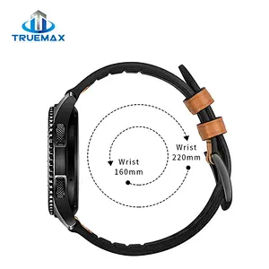 Fast Delivery for Samsung Gear S3 Silicone With Leather Cave Type Watch Band