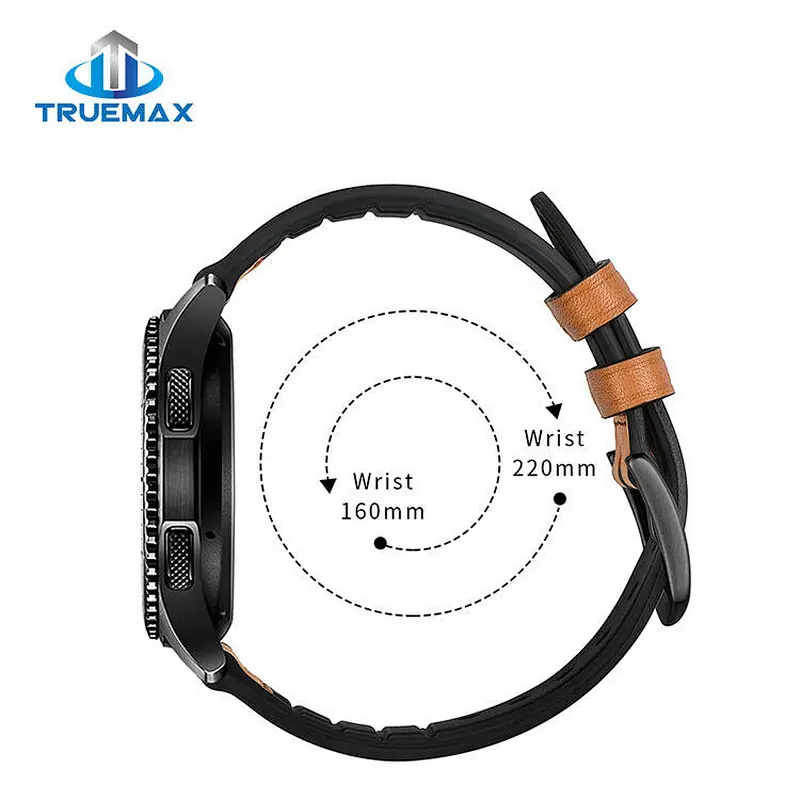 Fast Delivery for Samsung Gear S3 Silicone With Leather Cave Type Watch Band