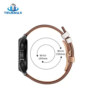 Hot Selling Leather Butterfly Gold Buckle Watch Band for Galaxy Gear S3