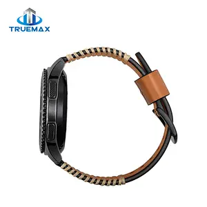 Factory Price for Samsung Gear S3 Ribs Line Leather Watch Band
