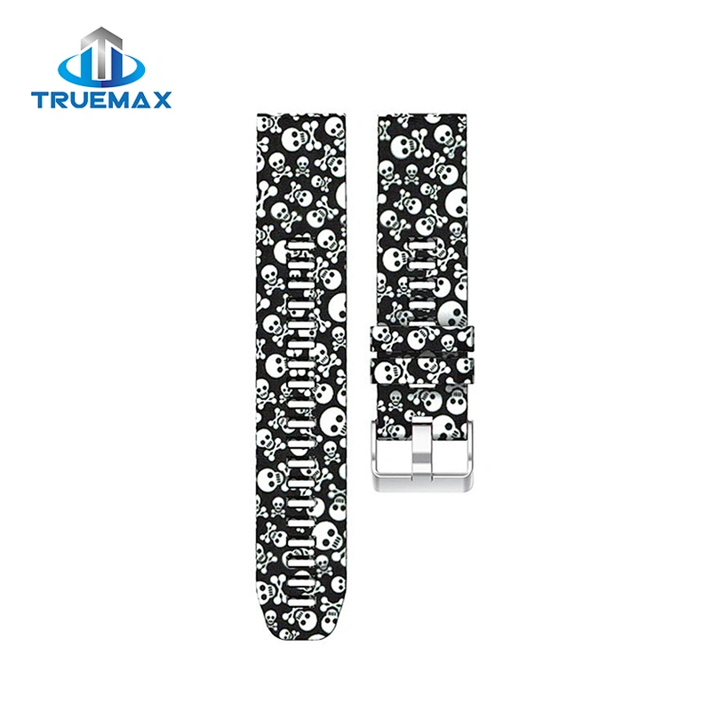 Hot Selling for Garmin Fenix 5 Quick Release Printing Silicone Strap Watch Band
