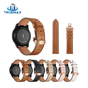 Hot Selling Leather Butterfly Gold Buckle Watch Band for Galaxy Gear S3