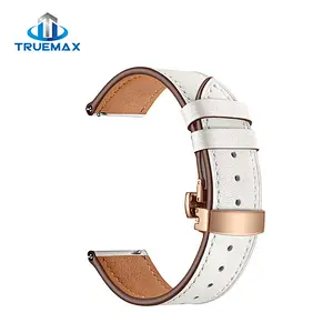 Hot Selling Leather Butterfly Gold Buckle Watch Band for Galaxy Gear S3