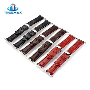 How Much for Apple Watch Crocodile Pattern Butterfly Clasp Leather Strap