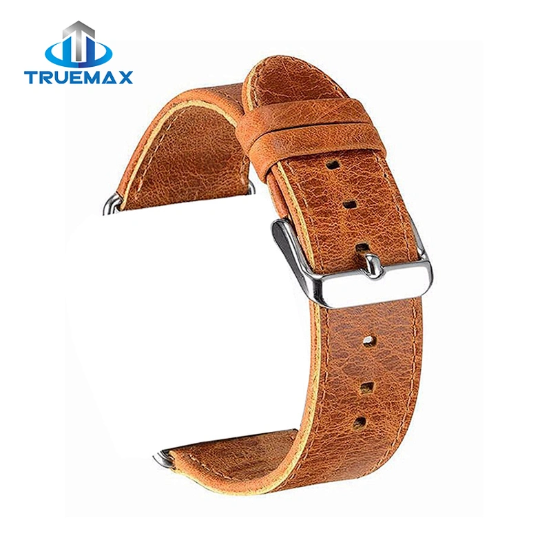 TM for Apple Watch Cracked Crazy Horse Grain Leather Watch Band