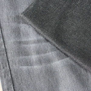 8.8oz black cotton stretch denim fabric