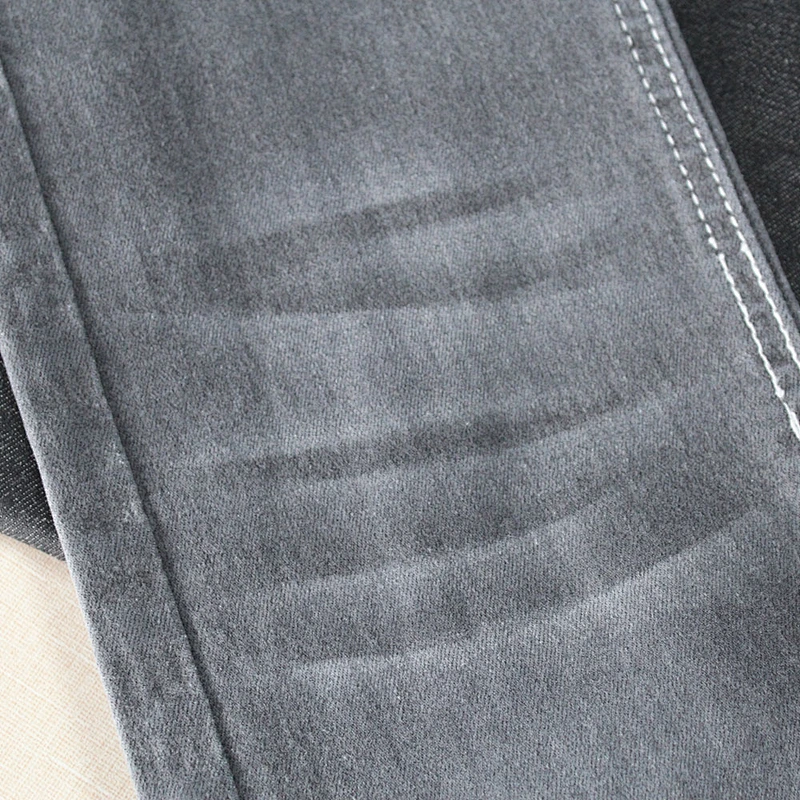 8.8oz black cotton stretch denim fabric