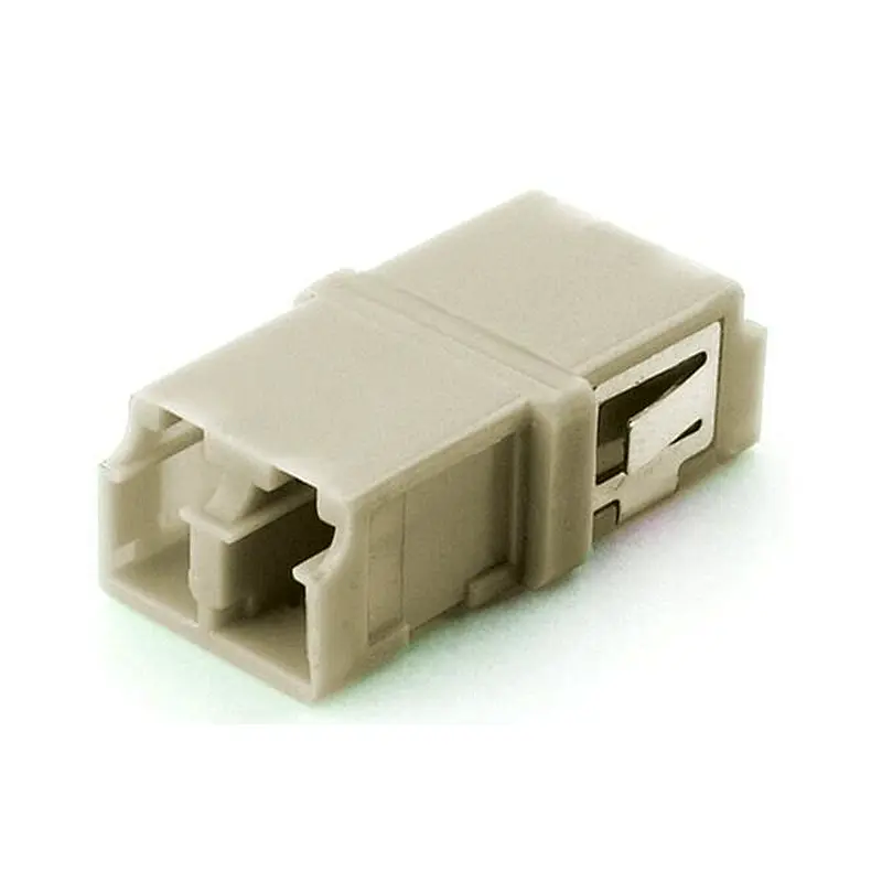 LC DX adapter with SC footprint reduced flanged