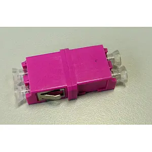 LC DX adapter with SC footprint reduced flanged
