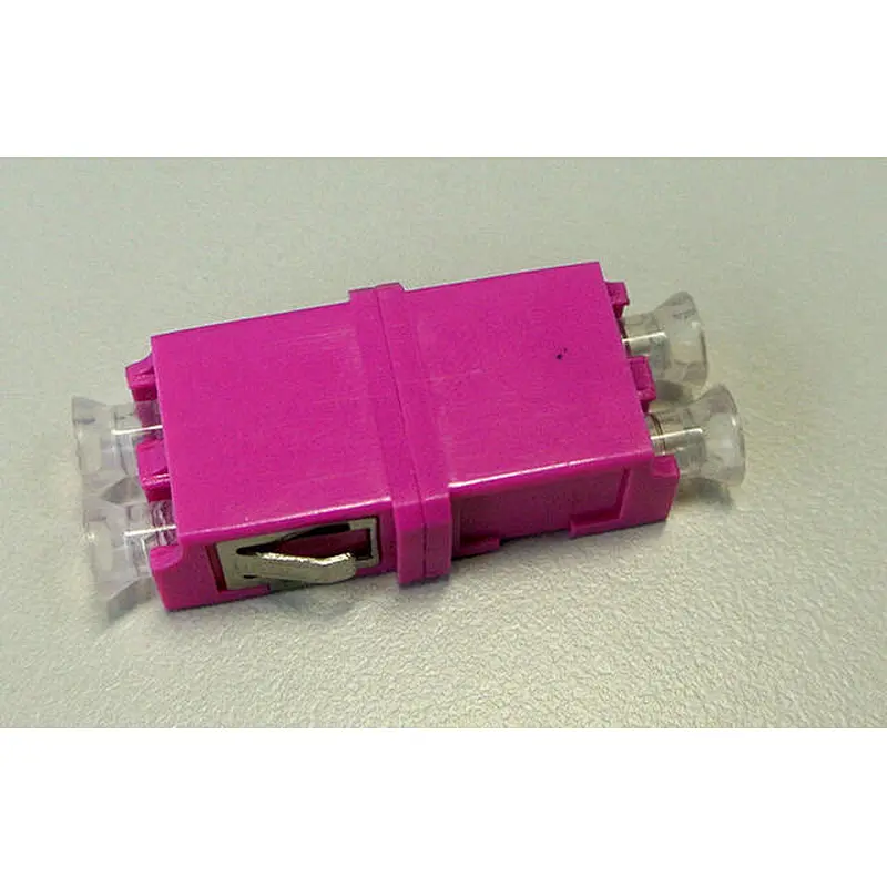 LC DX adapter with SC footprint reduced flanged