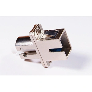 SC to LC hybrid adapter with metal housing