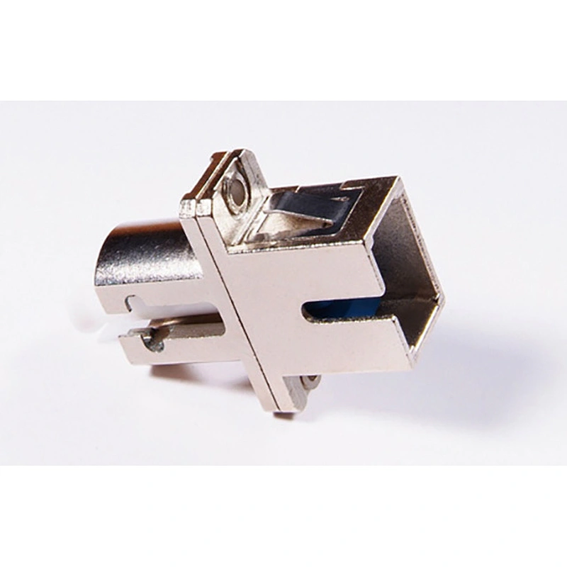 SC to LC hybrid adapter with metal housing