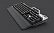 Black shaft black mechanical keyboard，Mechanical keyboard with cell phone rest