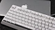 Flashing black and white smooth mechanical keyboard