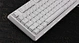 Flashing black and white smooth mechanical keyboard