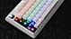 Flashing black and white smooth mechanical keyboard