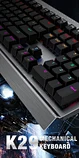 Black shaft stripe alloy mechanical keyboard