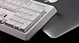 Flashing black and white smooth mechanical keyboard